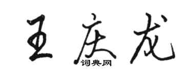 骆恒光王庆龙行书个性签名怎么写