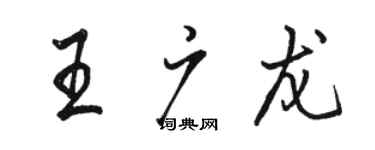 骆恒光王广龙行书个性签名怎么写