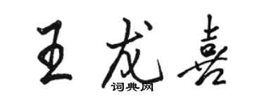骆恒光王龙喜行书个性签名怎么写