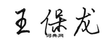 骆恒光王保龙行书个性签名怎么写