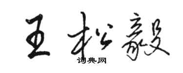 骆恒光王松毅行书个性签名怎么写
