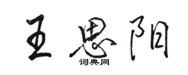 骆恒光王思阳行书个性签名怎么写