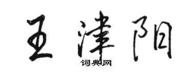 骆恒光王津阳行书个性签名怎么写