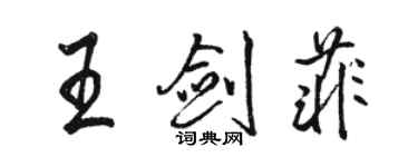 骆恒光王剑菲行书个性签名怎么写