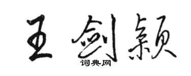 骆恒光王剑颖行书个性签名怎么写