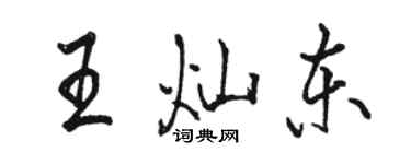 骆恒光王灿东行书个性签名怎么写
