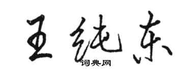 骆恒光王纯东行书个性签名怎么写