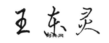 骆恒光王东灵行书个性签名怎么写