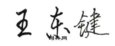 骆恒光王东键行书个性签名怎么写