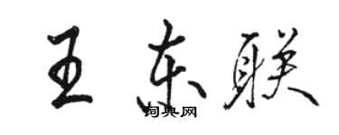 骆恒光王东联行书个性签名怎么写