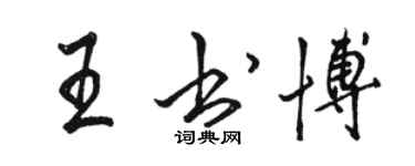 骆恒光王书博行书个性签名怎么写