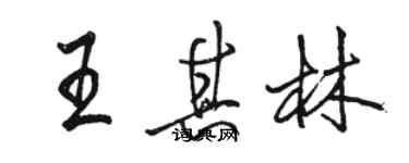 骆恒光王其林行书个性签名怎么写
