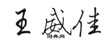 骆恒光王威佳行书个性签名怎么写