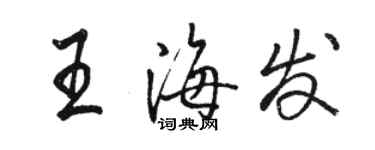骆恒光王海发行书个性签名怎么写