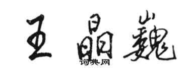 骆恒光王晶巍行书个性签名怎么写