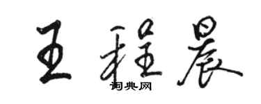 骆恒光王程晨行书个性签名怎么写