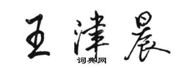 骆恒光王津晨行书个性签名怎么写