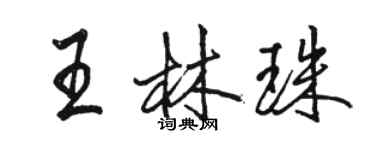 骆恒光王林珠行书个性签名怎么写