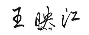 骆恒光王映江行书个性签名怎么写