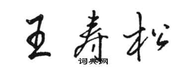 骆恒光王寿松行书个性签名怎么写