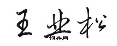 骆恒光王业松行书个性签名怎么写