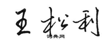骆恒光王松利行书个性签名怎么写