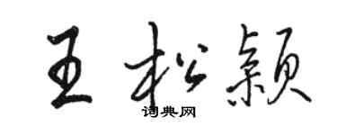 骆恒光王松颖行书个性签名怎么写