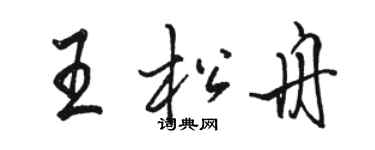 骆恒光王松舟行书个性签名怎么写
