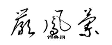 梁锦英严凤兰草书个性签名怎么写