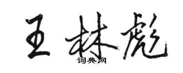 骆恒光王林彪行书个性签名怎么写