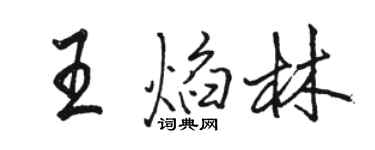 骆恒光王焰林行书个性签名怎么写