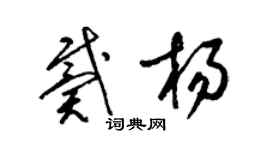 梁锦英戴杨草书个性签名怎么写