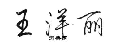 骆恒光王洋丽行书个性签名怎么写
