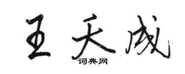 骆恒光王夭成行书个性签名怎么写