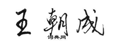 骆恒光王朝成行书个性签名怎么写