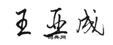 骆恒光王亚成行书个性签名怎么写
