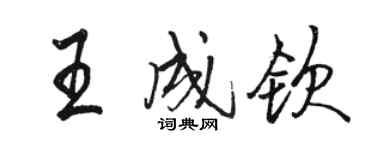 骆恒光王成钦行书个性签名怎么写