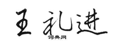 骆恒光王礼进行书个性签名怎么写