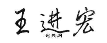 骆恒光王进宏行书个性签名怎么写