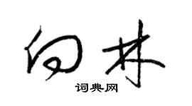 梁锦英向林草书个性签名怎么写