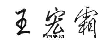 骆恒光王宏霜行书个性签名怎么写
