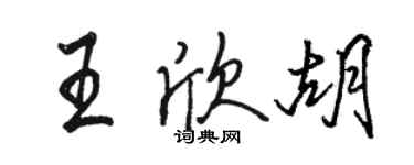 骆恒光王欣胡行书个性签名怎么写
