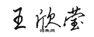 骆恒光王欣莹行书个性签名怎么写