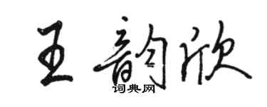 骆恒光王韵欣行书个性签名怎么写