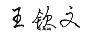 骆恒光王钦文行书个性签名怎么写