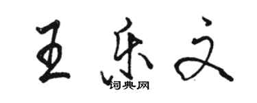 骆恒光王乐文行书个性签名怎么写