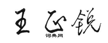 骆恒光王正锐行书个性签名怎么写