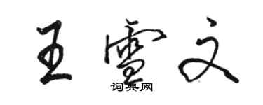 骆恒光王雪文行书个性签名怎么写