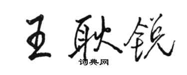 骆恒光王耿锐行书个性签名怎么写