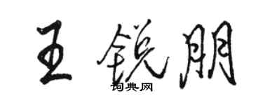 骆恒光王锐朋行书个性签名怎么写